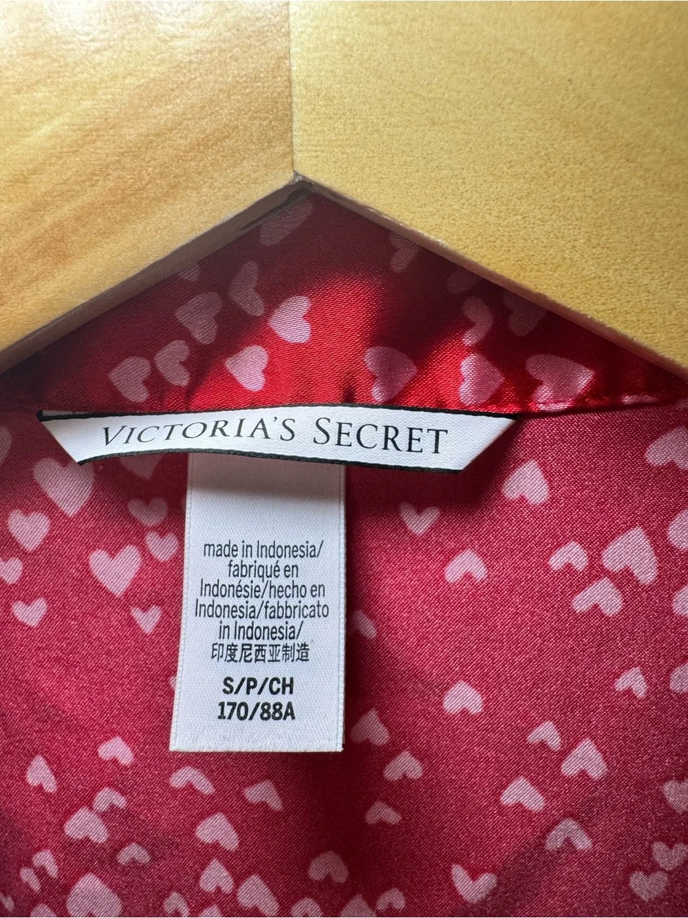 Victoria's Secret Satin Heart Print Shortie PJ Set - Small